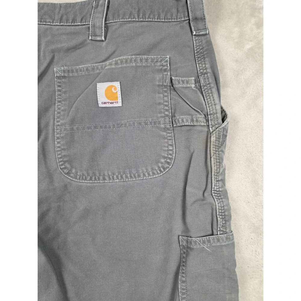 Carhartt Carpenter Shorts Men 40 Fit 39 Gray B147 Original Fit Workwear *Stained
